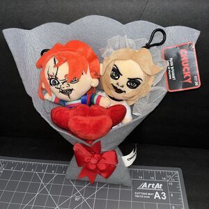 Chucky & Tiffany 14" VALENTINE'S PLUSH BOUQUET Removable Figures NWT EMO